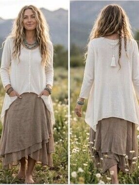 The Earth Collection Cotton & Cashmere Tassel Cardigan Size XXL